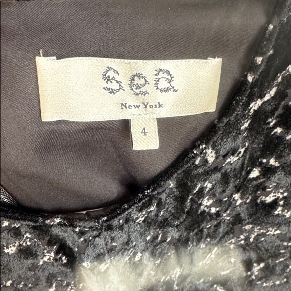 Like New Worn Once Beautiful Velvet Dress With Burnt Out Detail By Sea New York - Picture 6 of 7
